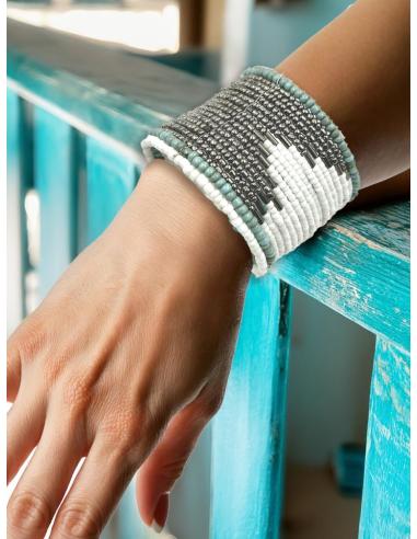 PULSERAS IBICENCAS ANCHAS BLANCAS AZULES PLATEADAS | ACCESORIOS VERANO