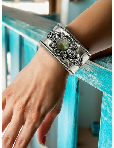 PULSERAS MUJER BRAZALETES PLATEADOS CON PIEDRA | ACCESORIOS MUJER