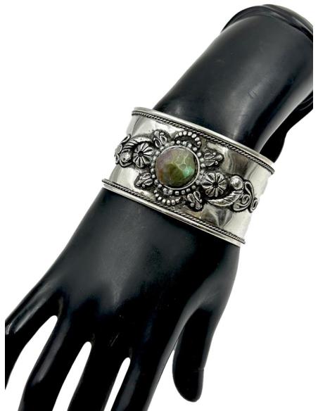 PULSERAS MUJER BRAZALETES PLATEADOS CON PIEDRA | ACCESORIOS MUJER