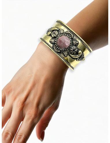 PULSERAS MUJER BRAZALETES DORADOS CON PIEDRA | ACCESORIOS MUJER