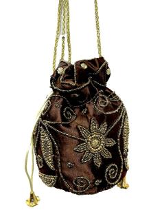 BOLSOS FIESTA MARRONES BOMBONERA LIMOSNERA BODAS | BOLSOS MUJER