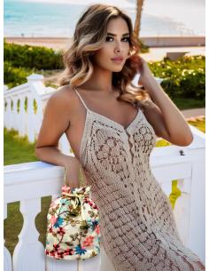 BOLSOS MUJER BEIGE ESTAMPADOS LIMOSNERAS BODA | BOMBONERAS FIESTA 2