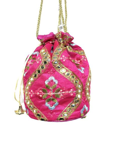 BOLSOS BODA FUCSIAS LIMOSNERAS FIESTA CON FLORES | BOMBONERAS MUJER