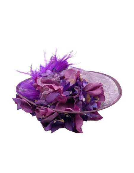 TOCADOS MORADOS CIRUELA PARA INVITADA Y MADRINAS | TOCADOS BODA