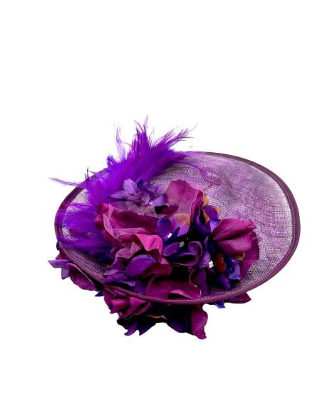 TOCADOS MORADOS CIRUELA PARA INVITADA Y MADRINAS | TOCADOS BODA