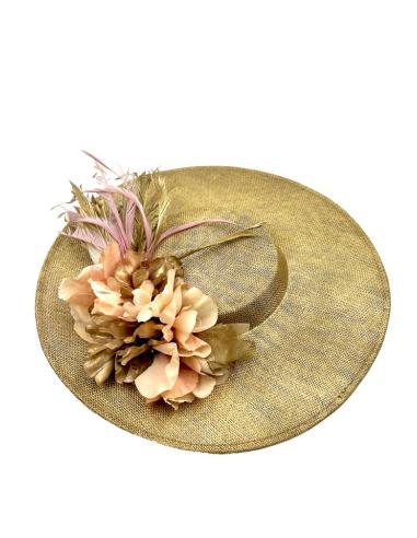 TOCADOS DORADOS ELEGANTES PARA BODAS DE DIA | TOCADOS MUJER