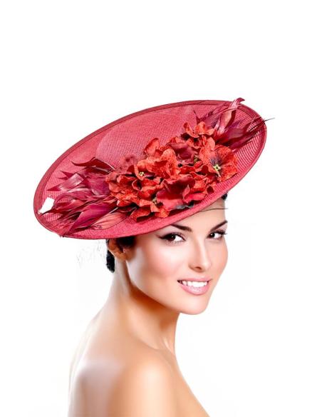 TOCADOS GRANATES MUY ELEGANTES PARA BODAS DE DIA | TOCADOS MUJER