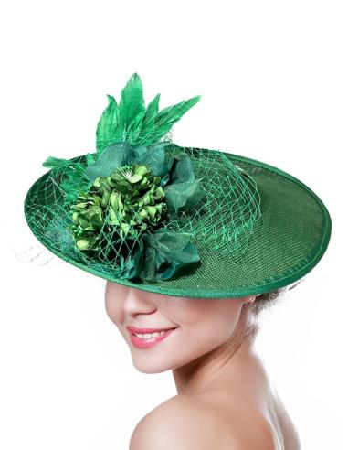 TOCADOS BODA VERDES ESMERALDA CON PLUMAS Y FLORES | TOCADOS DIA