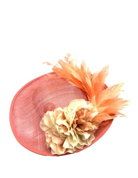 TOCADOS CORALES CON FLORES Y PLUMAS PARA BODAS | TOCADOS DIA