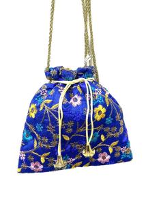 BOLSOS FIESTA AZULONES BOMBONERAS BODA ESTAMPADAS | LIMOSNERAS MUJER