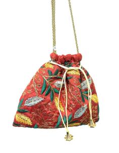 BOLSOS ROJOS DE MUJER LIMOSNERAS BODA CON FLORES | BOMBONERAS BODAS