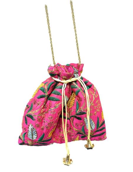 BOLSOS FUCSIAS DE MUJER LIMOSNERAS BODA CON FLORES | BOMBONERAS BODAS
