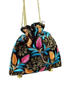 BOLSOS NEGROS DE MUJER LIMOSNERAS BODA CON FLORES | BOMBONERAS BODAS