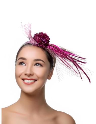 DIADEMAS FUCSIAS BUGAMBIIAS ESTILO AÑOS VEINTE | ACCESORIOS INVITADA