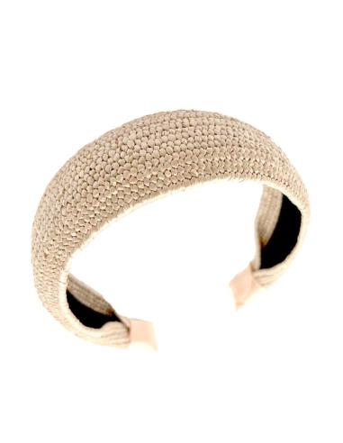 DIADEMAS MUJER BEIGE NATURAL ESTILO RAFIA | ACCESORIOS INVITADA