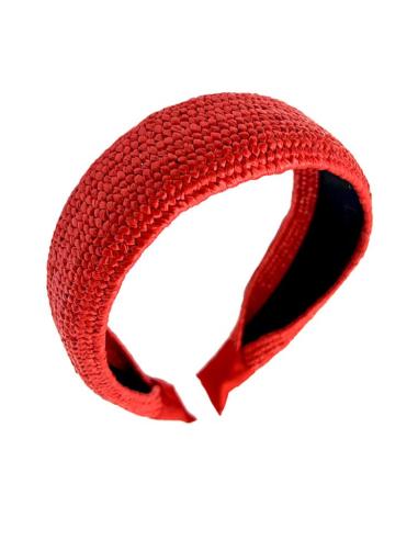 DIADEMAS MUJER ROJAS ESTILO RAFIA | ACCESORIOS INVITADA