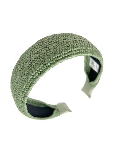 DIADEMAS MUJER VERDES SECO ESTILO RAFIA | ACCESORIOS INVITADA