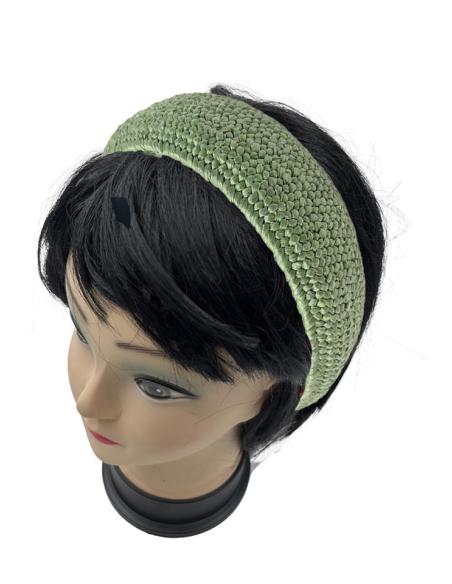 DIADEMAS MUJER VERDES SECO ESTILO RAFIA | ACCESORIOS INVITADA