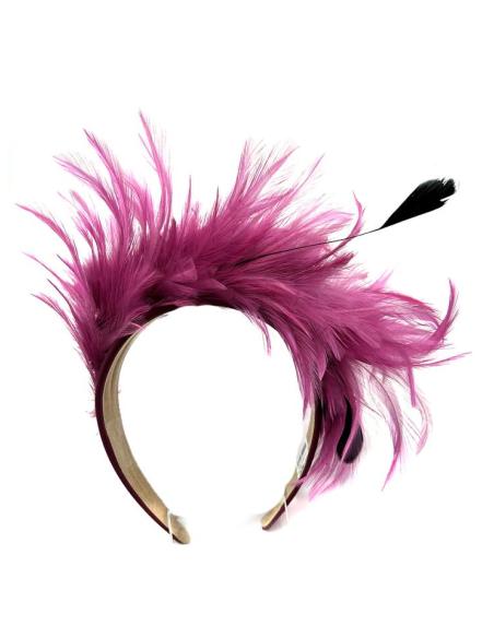DIADEMAS MALVAS CON PLUMAS VAPOROSAS PARA BODAS | TOCADOS MUJER