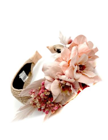 DIADEMAS INVITADA BODA ROSAS Y LILAS CON FLORES | TOCADOS MUJER