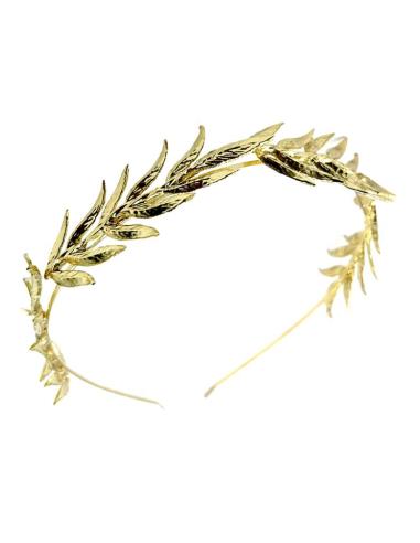 DIADEMAS PARA INVITADAS BODA DORADAS CON HOJITAS | DIADEMAS PELO MUJER