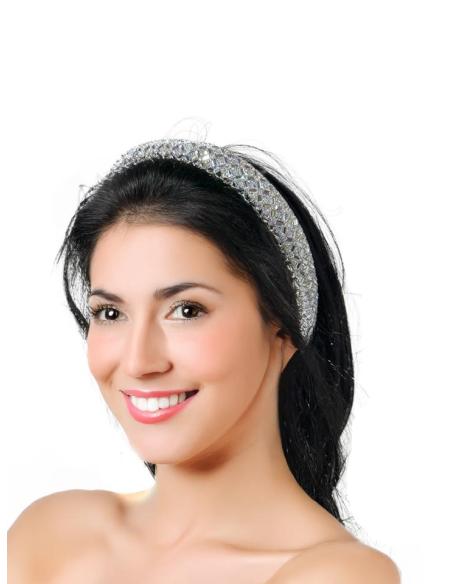 DIADEMAS PLATEADAS PEDRERIA BRILLO BODA Y FIESTA | TOCADOS DIADEMA MUJER