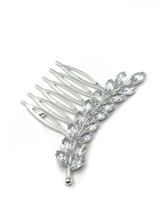 PEINETAS FIESTA PLATEADAS CRISTAL ALTO BRILLO | ACCESORIOS PELO