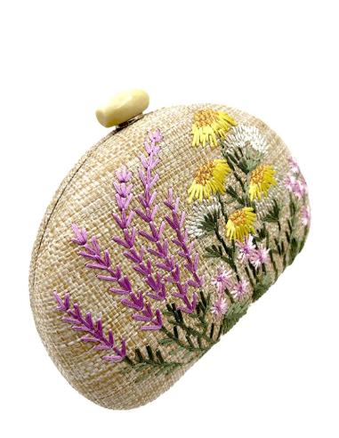 BOLSOS BODA BEIGE TOSTADO ESTILO RAFIA DECORADOS | BOLSOS DE FIESTA
