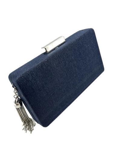 BOLSOS INVITADA BODAS AZULES MARINO CLUTCH RAFIA | BOLSOS DE FIESTA