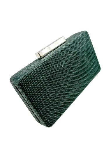 BOLSOS INVITADA BODAS VERDES OSCURO CLUTCH RAFIA | BOLSOS DE FIESTA
