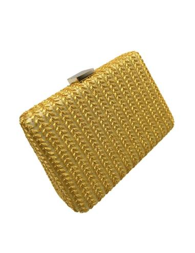 BOLSOS MOSTAZAS DE INVITADA DE BODAS TEJIDO ESPIGA | BOLSOS DE FIESTA