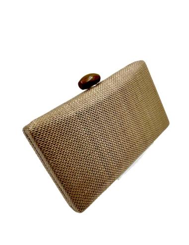 BOLSOS MARRONES PARA BODAS CLUTCH ESTILO RAFIA | BOLSOS DE FIESTA