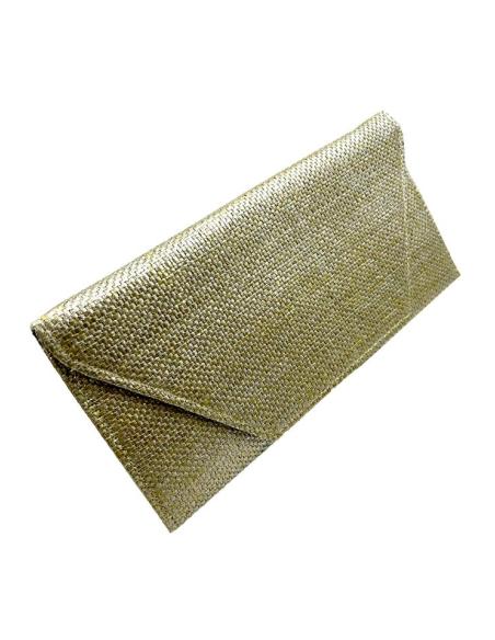 BOLSOS BODA DORADOS VIEJO CARTERA ESTILO RAFIA | BOLSOS DE FIESTA