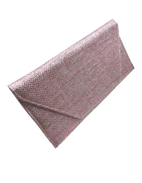 BOLSOS BODA ROSAS CARTERA ESTILO RAFIA METALIZADA | BOLSOS DE FIESTA