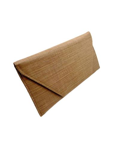 BOLSOS BODA MARRONES CARTERA ELEGANTE TIPO RAFIA | BOLSOS DE FIESTA