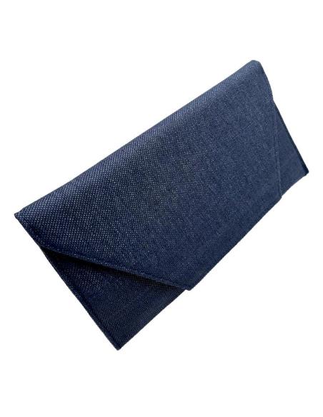 BOLSOS BODA AZULES MARINO BELLA CARTERA TIPO RAFIA | BOLSOS DE FIESTA