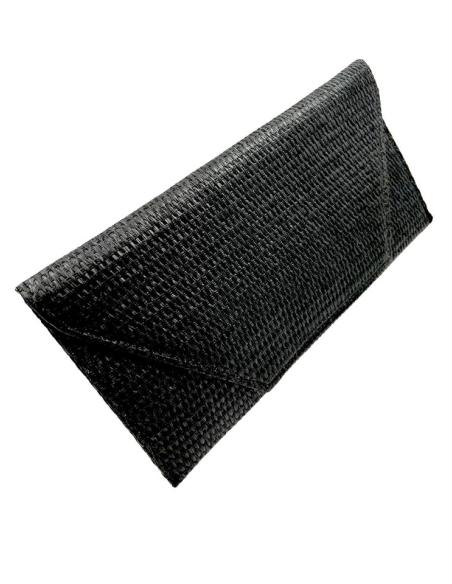 BOLSOS BODA NEGROS CARTERA ELEGANTE TIPO RAFIA | BOLSOS DE FIESTA