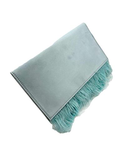 BOLSOS AZULES AGUA PARA BODAS CARTERAS CON PLUMAS | BOLSOS DE FIESTA