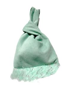 BOLSOS VERDES AGUA DE MANO NUDO JAPONES Y PLUMAS | BOLSOS BODA
