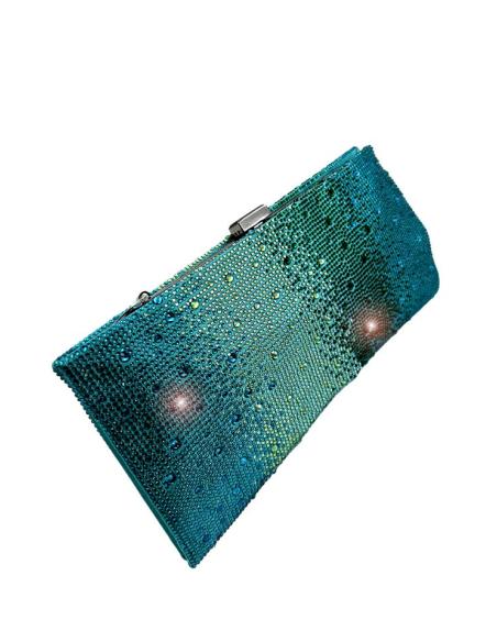 BOLSOS DE FIESTA AZULES CON PEDRERIA SOFISTICADA | BOLSOS BODA