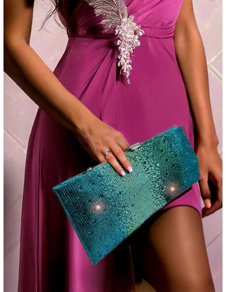 BOLSOS DE FIESTA AZULES CON PEDRERIA SOFISTICADA | BOLSOS BODA