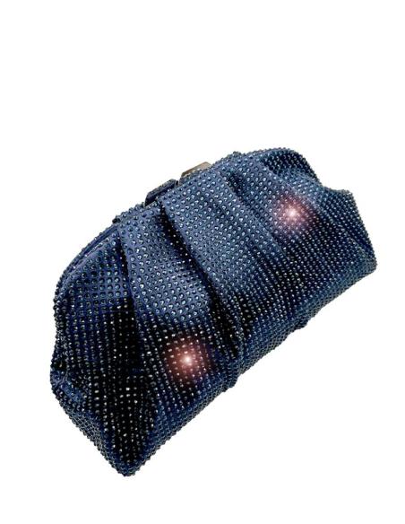 BOLSOS AZULES MARINO PARA BODAS DE PEDRERIA BRILLO | INVITADA Y MADRINA