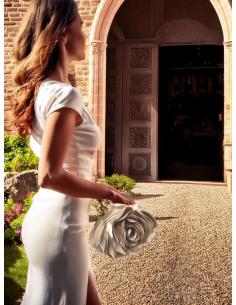 BOLSOS BODA MARRONES CLARO CON FABULOSA FLOR | BOLSOS DE FIESTA 2
