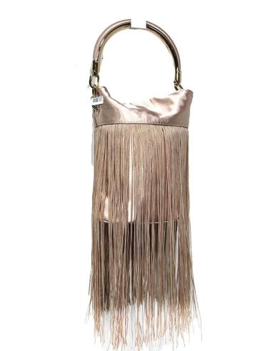 BOLSOS BODA ROSAS DE ASA RIGIDA Y FLECOS SEDA | BOLSOS DE FIESTA