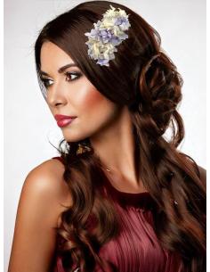 PEINETAS BODA LILAS Y BLANCAS CON FLORES SECAS | TOCADOS MUJER 2