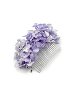 PEINETAS INVITADAS BODA LILAS CON FLORES SECAS | TOCADOS MUJER