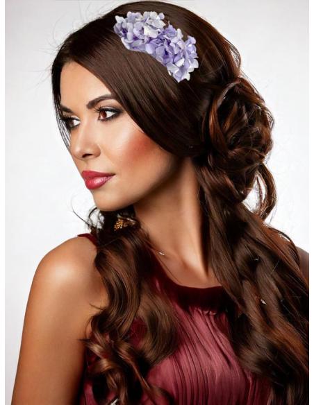 PEINETAS INVITADAS BODA LILAS CON FLORES SECAS | TOCADOS MUJER