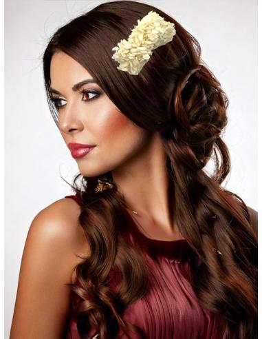 PEINETAS BODA BEIGE ROTO CON FLORES SECAS | TOCADOS MUJER
