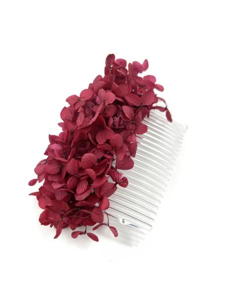 PEINETAS INVITADAS BODA GRANATES CON FLORES SECAS | TOCADOS MUJER