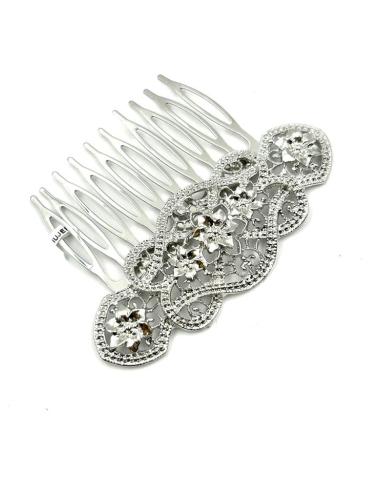 PEINETAS MUJER PLATEADAS ESTILO VINTAGE | ACCESORIOS BODA